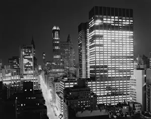 City street at night