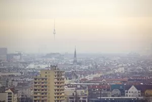 Aerial Collection: City view from the radio tower to the TV tower, Berlin, Germany, Europe