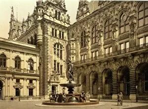 City Hall Collection: Civic hall of Hamburg, Germany, Historic, digitally restored reproduction of a photochromic print
