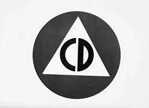 Logo Prints: Civil Defense Logo--Encircled Triangle
