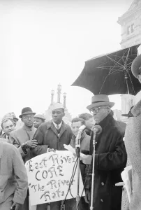 Philip Randolph Prints: Civil Rights Demonstration In Albany, Ny