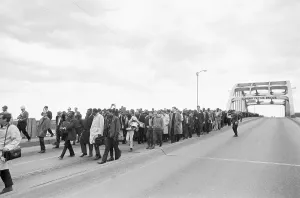 Marchers Prints: Civil Rights Demonstrators on Bridge