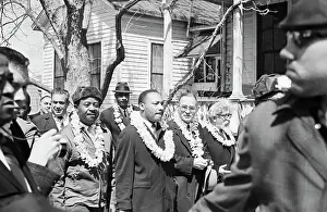Selma Prints: Civil Rights Leaders Marching with Leis