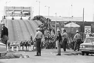 Selma Prints: Civil Rights Marchers on Bridge