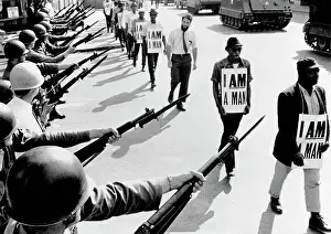 Civil Rights Marchers with I Am A Man Signs