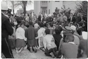 Selma Prints: Civil Rights Marchers Praying in Street