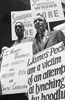 Civil Rights Picket Line at Port Authority Bus Terminal