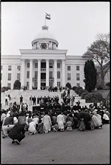 Conceptual Prints: Civil Rights Protesters Kneel At Caskets