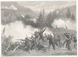 US Civil War Battle Scene