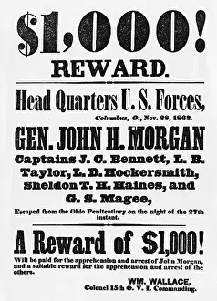 1860s Prints: Civil War Want Ad For Escaped Prisoners