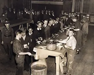 Civilian Conservation Corps Recruits Having Meal