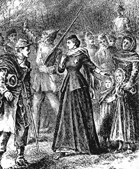 Caring Prints: Clara Barton with German Army