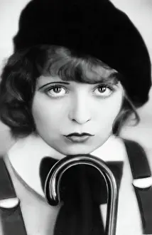 Beret Prints: Clara Bow with a Cane
