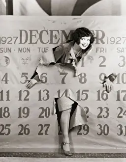 Mischief Prints: Clara Bow Stepping Through Calendar