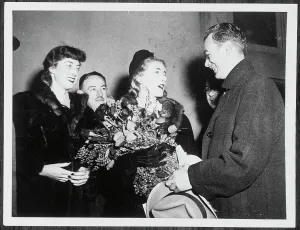 Henry R Prints: Clare Boothe Luce and Husband Leaving Funeral For Daughter