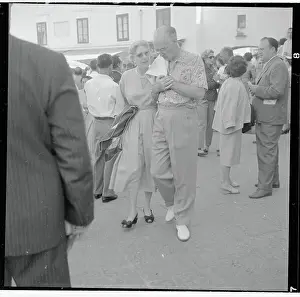 Henry R Prints: Clare Luce Walking With Her Husband