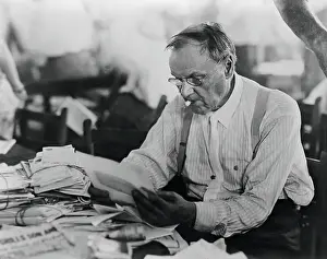 Dayton Prints: Clarence Darrow Reading Mail