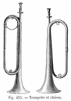 Images Dated 14th March 2017: Clarion trumpet engraving 1881