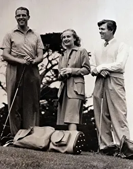 Clark Gable and Carole Lombard at Golf Course