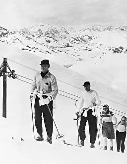 Clark Gable And Gary Cooper And His Wife