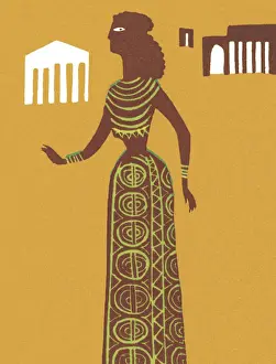 Illustration A Prints: Classic Woman in Costume
