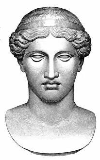 Images Dated 13th November 2018: Classical greek - bust of hera, wife and sister of Zeus