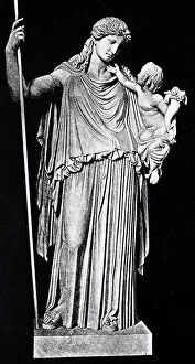 Images Dated 13th November 2018: Classical greek - peace goddess, holding wealth in her arms