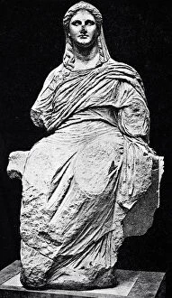 Images Dated 13th November 2018: Classical greek - statue of Demeter, goddess of fertility of the soil
