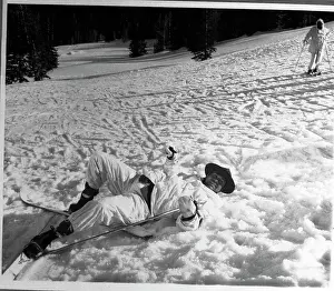 Utah Prints: Claude Akins Tumbles on Skis