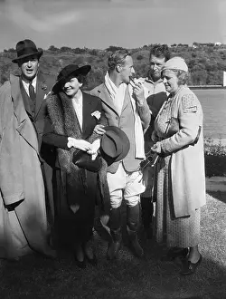 Claudette Colbert With Friends