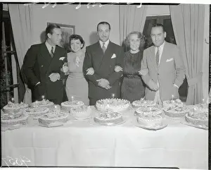 Claudette Colbert and Friends at Birthday Party