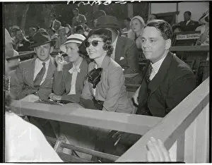 Claudette Colbert and Friends at Polo Match