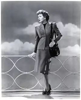 Claudette Colbert In A Full Length Pose