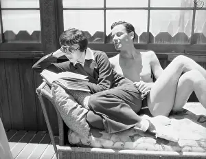Malibu Prints: Claudette Colbert with Norman Foster