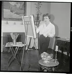 Claudette Colbert Painting