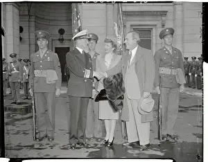 Claudette Colbert at Union Station