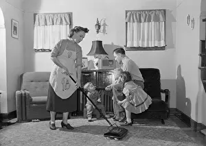 Carpet Prints: Cleaning in the Family Room