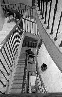 Railings Prints: Cleaning Stairs