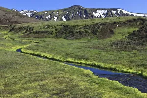 Clear stream in a volcanic landscape, Eyjafjallajoekull, Iceland, Europe