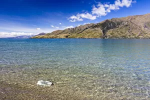 Clear waters of Lake Hawea, Hunter Valley, Otago Region, New Zealand