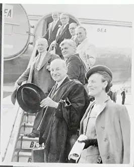 Prints of (Original Caption). Former Labor Party Prime Minister Clement R A Quiet Strength: A Leader Who Shaped Modern Britain: Clement Attlee With Colleagues