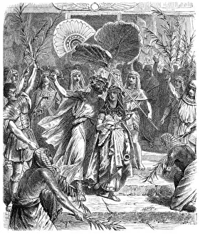 Cleopatra and triumvir Mark Antonius as Isis and Osiris illustration 1880
