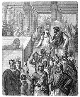 Images Dated 10th June 2017: Cleopatra VII Philopator, known as Cleopatra, Last pharaoh of Ancient Egypt with Mark Antony in the first Century BC