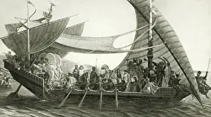 Cleopatra Prints: Cleopatras Barge On Nile/Illustration