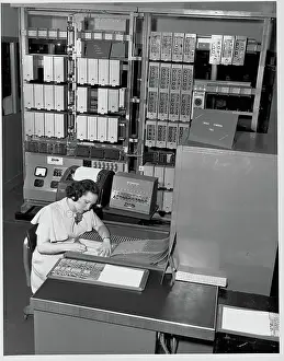 Instrument Panel Prints: Clerical Worker Using Intelex System for Automatic Train Reservations