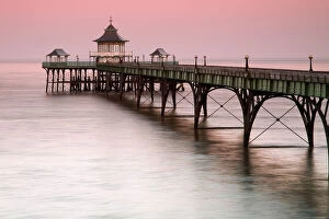 A fascinating collection of images featuring great British piers: Clevedon Pier Sunset
