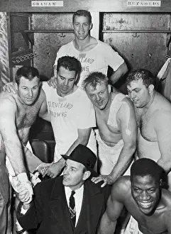 Bill Willis Prints: Cleveland Browns Celebrating After Championship Victory