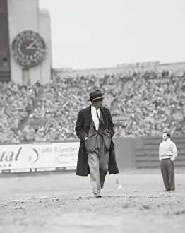 Cleveland Browns Coach Paul Brown on Football Field