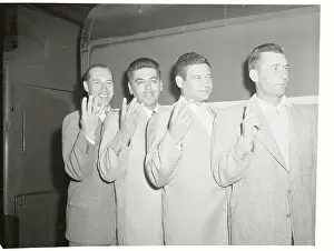 Cleveland Indians Gesturing with Fingers