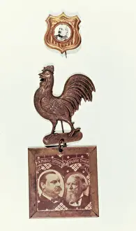 Democrat Prints: Cleveland and Thurman Campaign Buttons, 1888